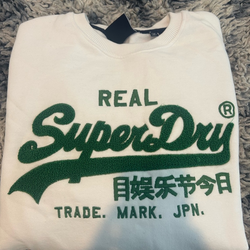 Superdry White Crewneck Sweatshirt